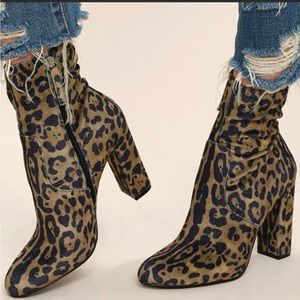 Steve Madden Leopard Print Ankle Boots
